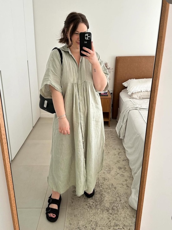 Zara Dresses & Skirts - ZARA | linen button up maxi dress | size medium